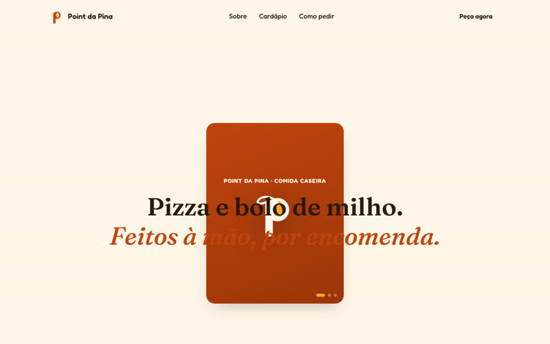 Preview do hero do site da Point da Pina